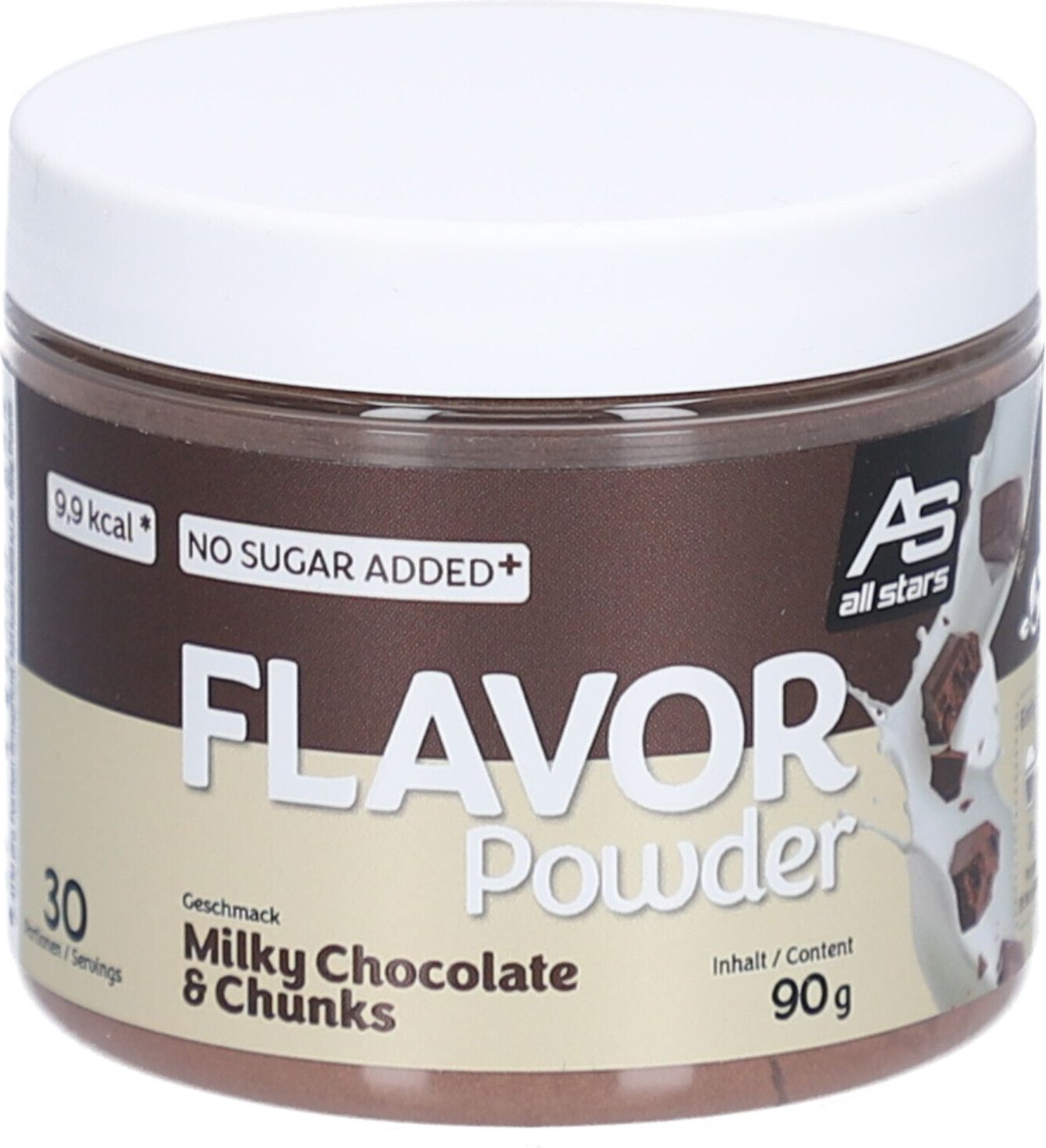 Flavor Powder Milky Chocolate & Chunks 90g 90 g Pulver