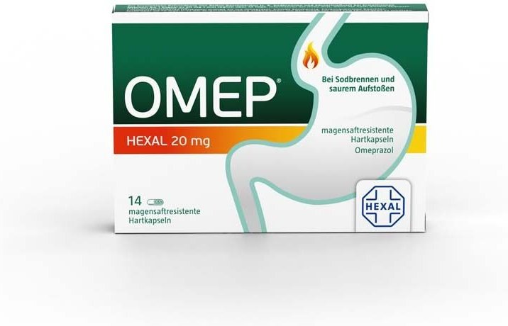 Omep Hexal 20 mg magensaftresistente Tabletten 14 St magensaftresistent