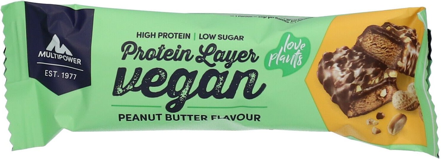Multipower Vegan Protein Layer Peanut Butter 55g 55 g Riegel