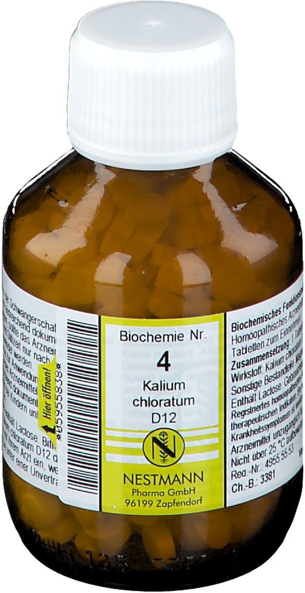 Biochemie 4 Kalium chloratum D 12 Tabletten 400 St