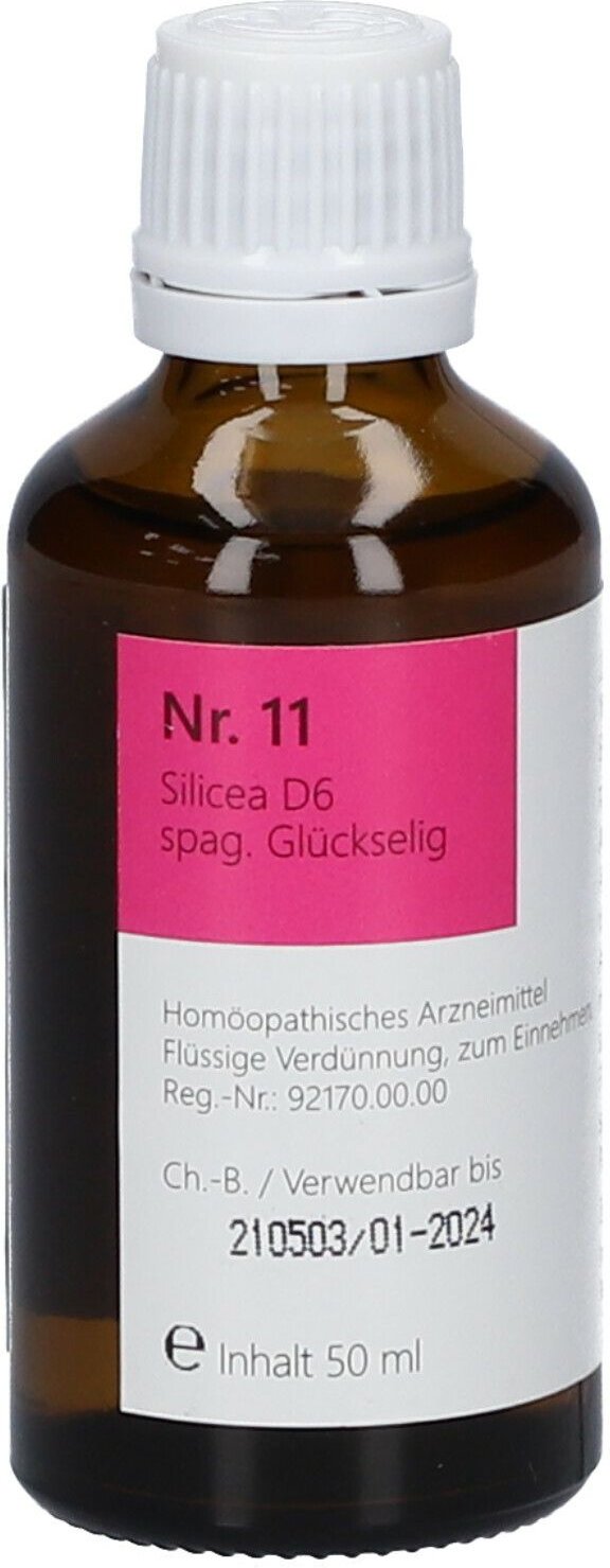 Nr.11 Silicea D 6 spag.Glückselig 50 ml Tropfen zum Einnehmen