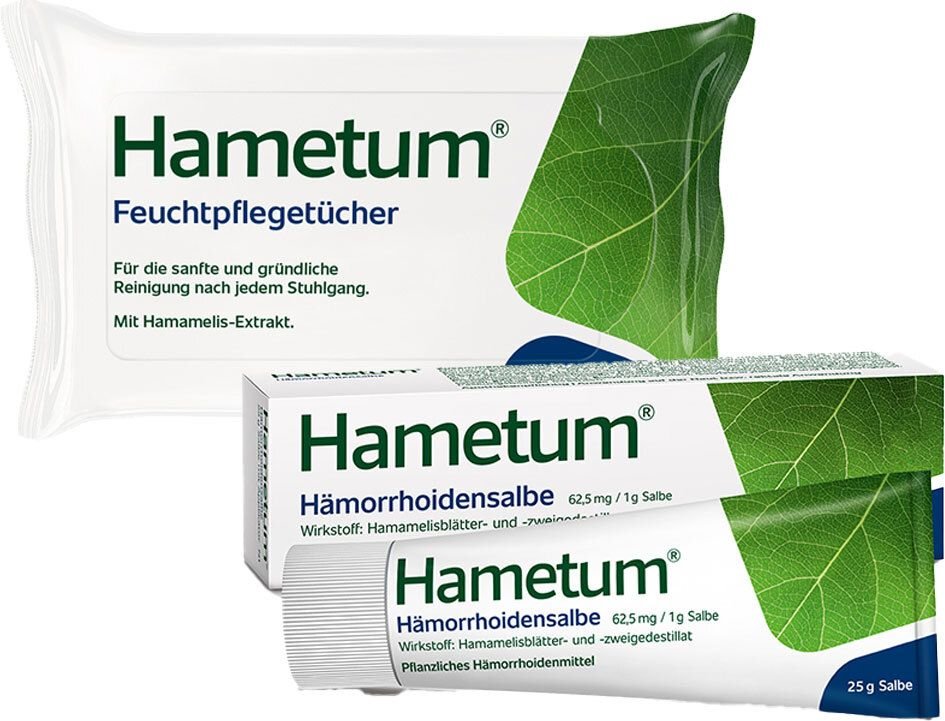 Thumbnail - Hametum Feuchtpflegetücher 12er + Hämorrhoiden Salbe 25g 1 St Set