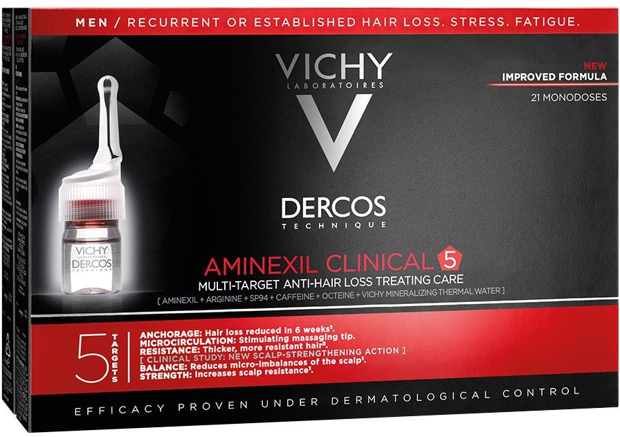 Vichy Aminexil Clinical 5 für Männer 21x6 ml Flüssigkeit