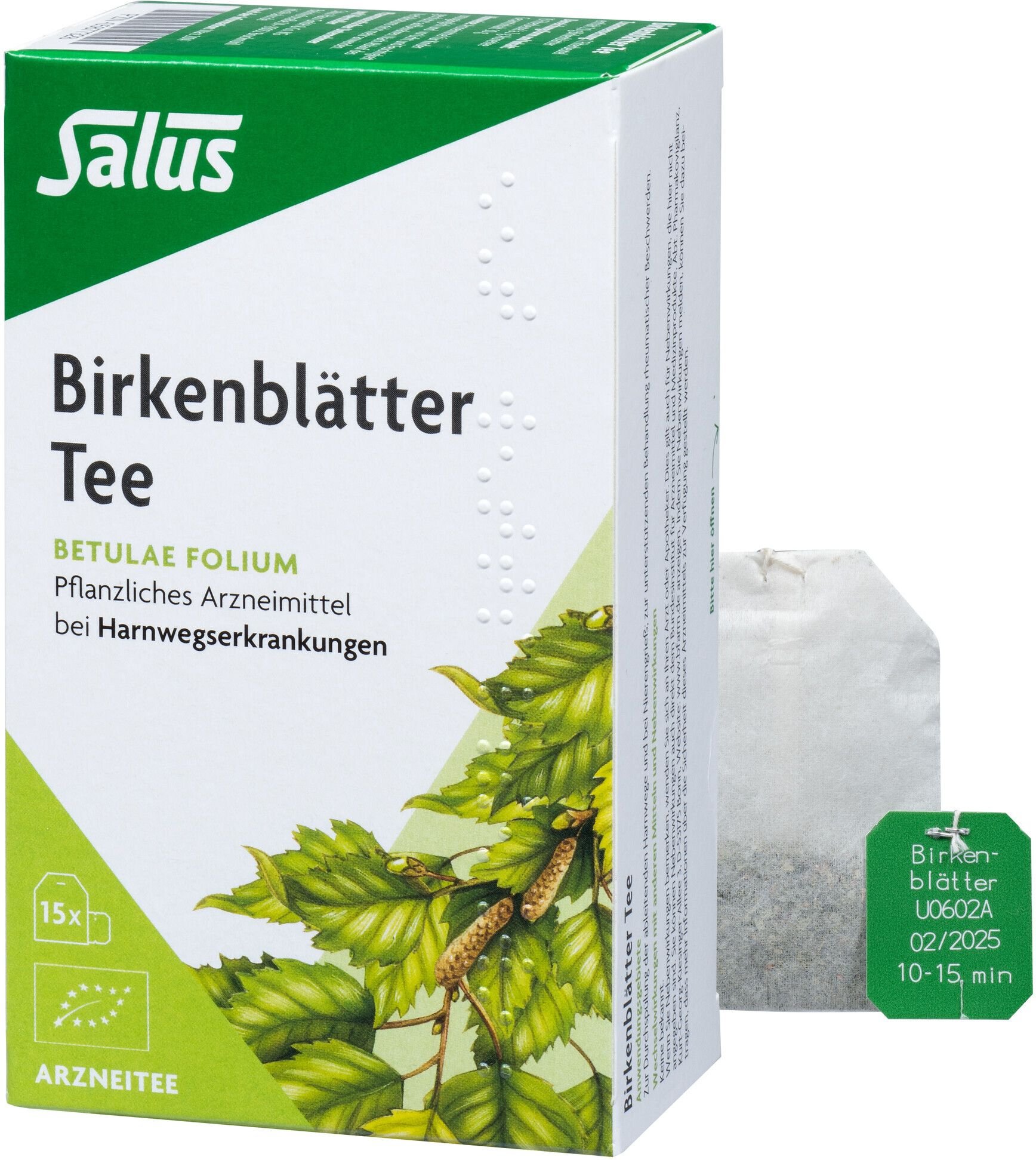 Birkenblätter Arzneitee Betulae folium Bio Salus 15 St Filterbeutel