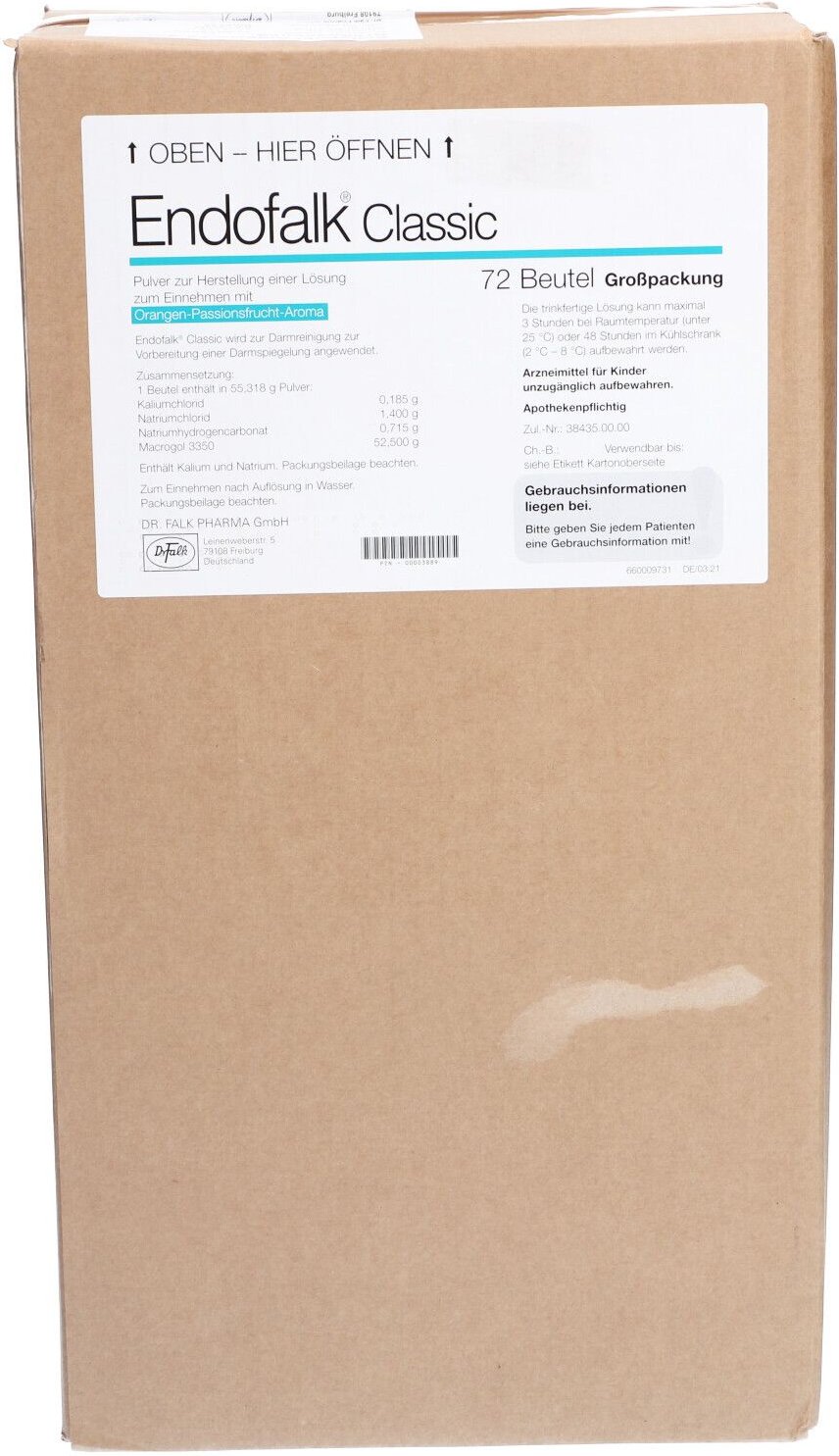 Endofalk Classic Plv.z.Her.e.Lsg.z.Einn.Btl. 72 St Pulver zur Herstellung einer Lösung zum Einnehmen