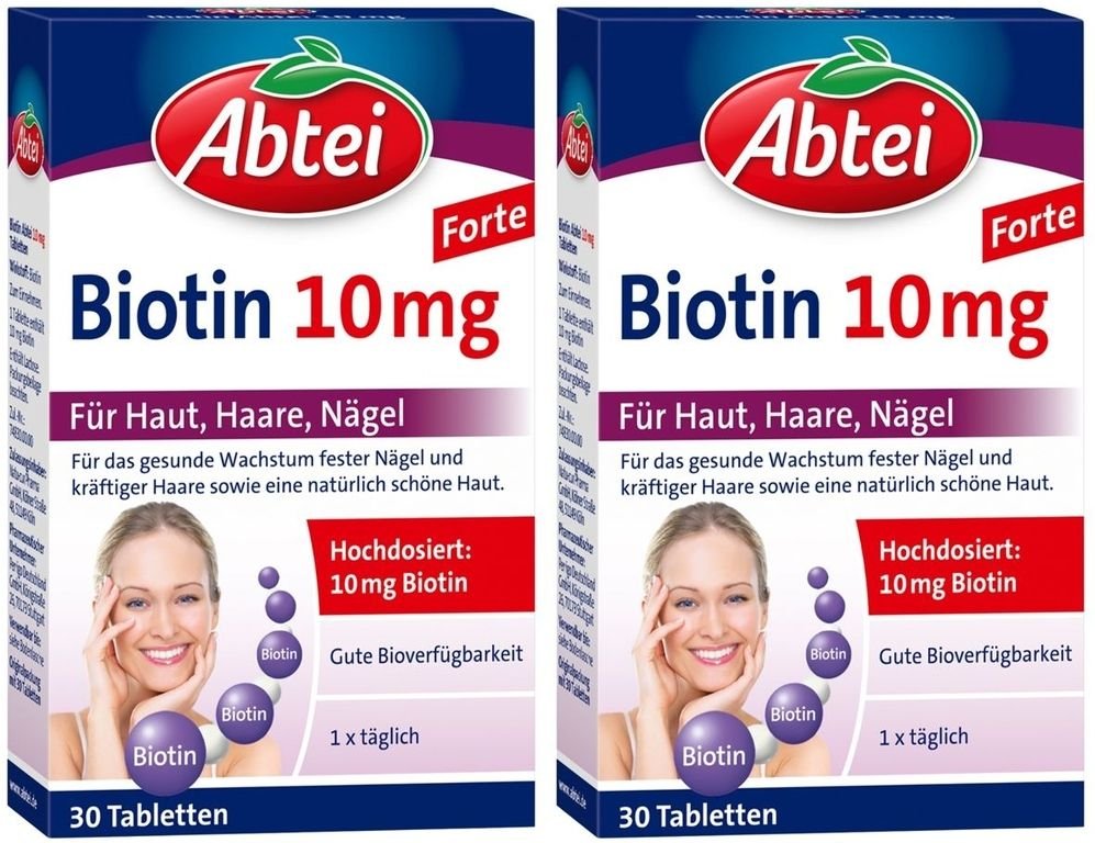 Abtei Biotin 10 mg Tabletten x2 2x30 St