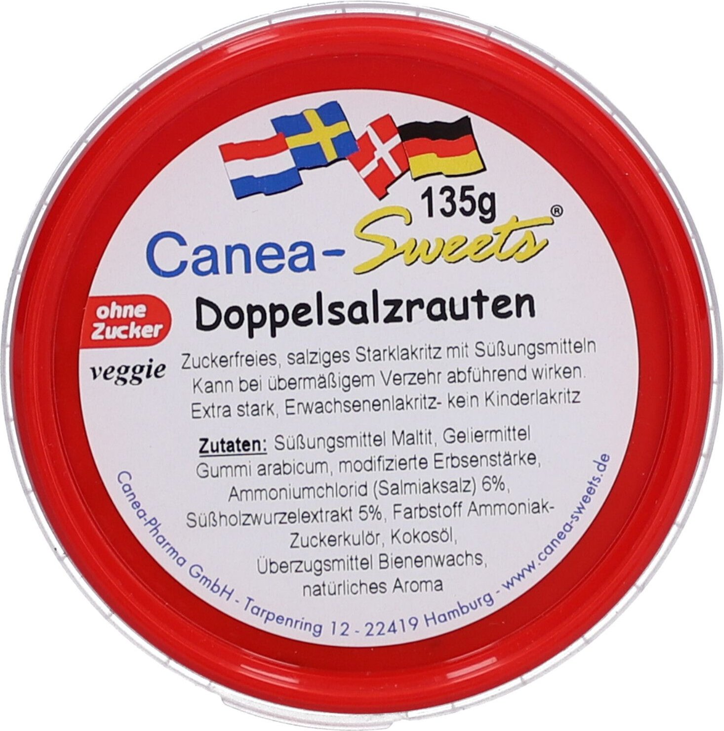 Doppelsalzrauten zuckerfrei 135 g Bonbons
