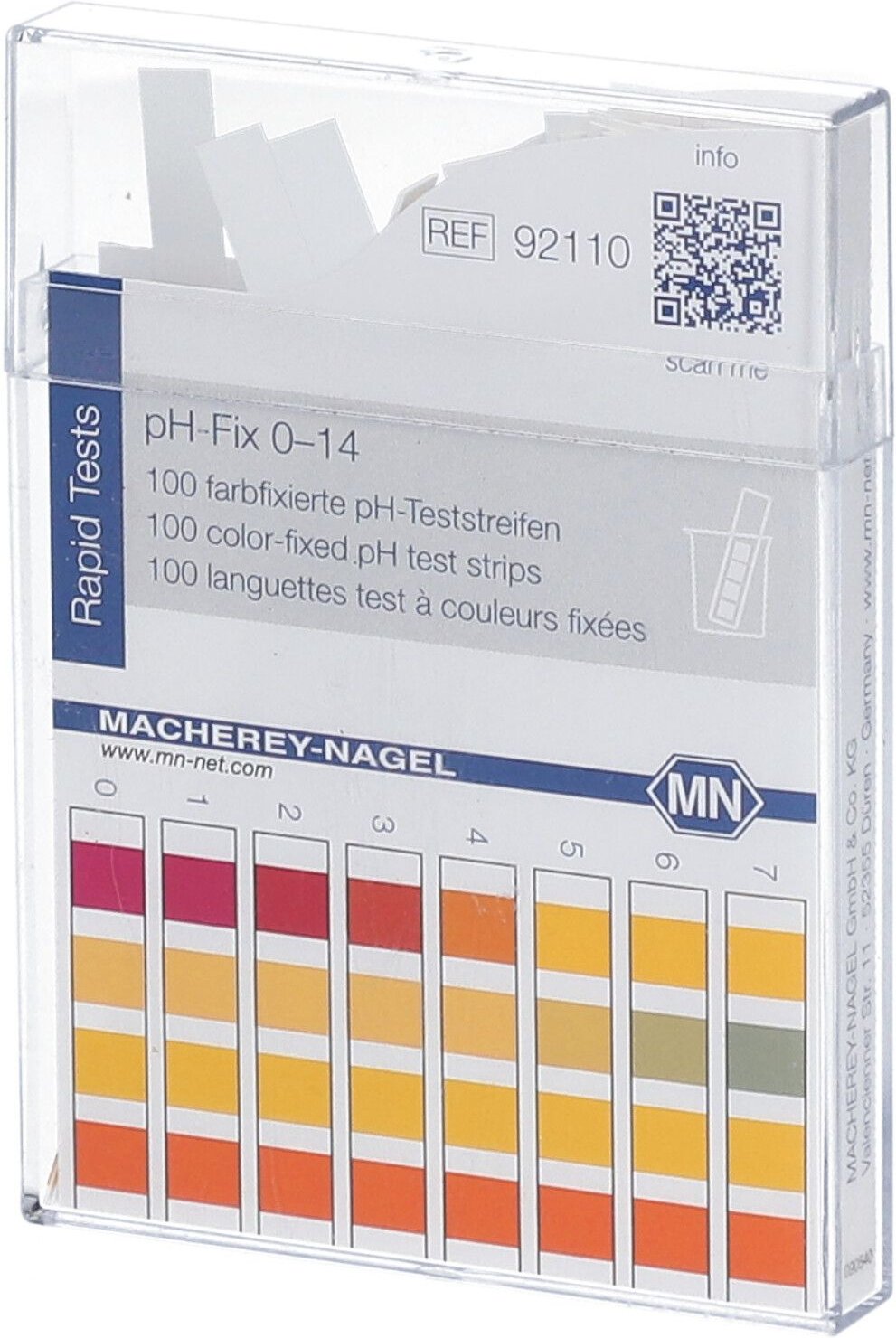Ph-Fix Indikatorstäbchen pH 0-14 100 St Teststäbchen
