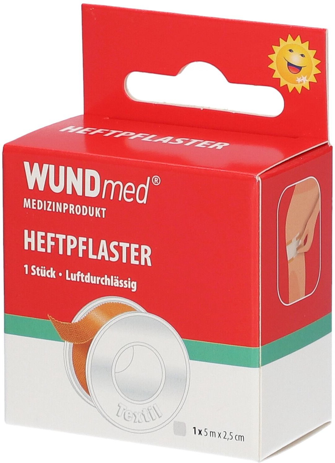 Thumbnail - Heftpflaster Textil 2,5 cmx5 m 1 St Pflaster