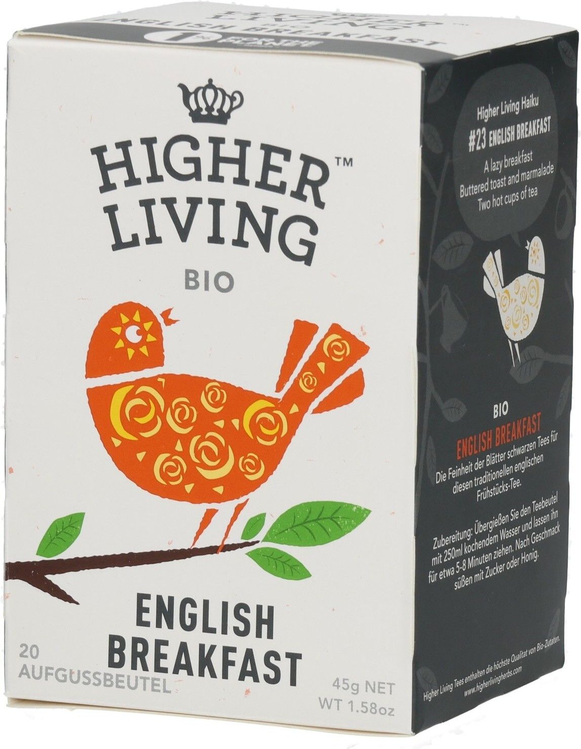 Higher Living - English Breakfast 45 g Filterbeutel