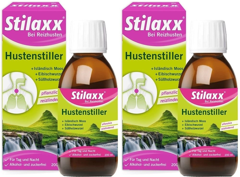 Stilaxx Hustenstiller Isländisch Moos Erwachsene 2x 2x200 ml Sirup