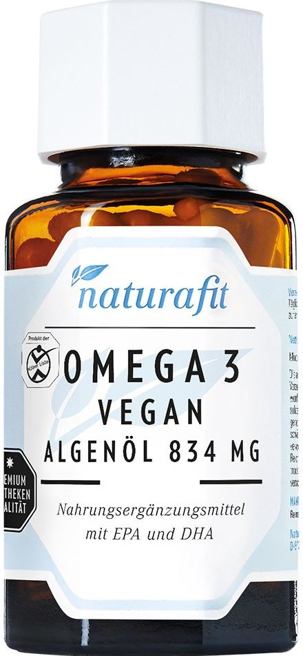 Naturafit Omega-3 vegan Algenöl 834 mg Kapseln