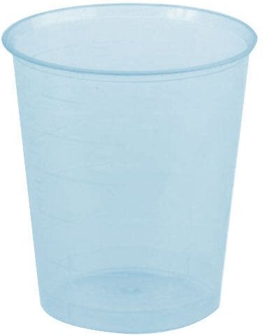 Einnehmeglas graduiert Kunststoff blau 80 St Becher