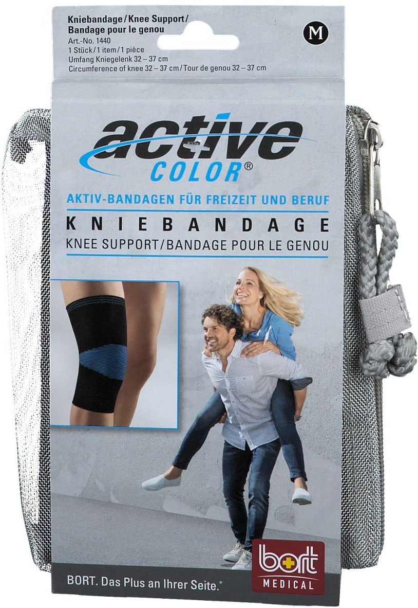 Bort ActiveColor Kniebandage M schwarz 1 St Bandage(s)