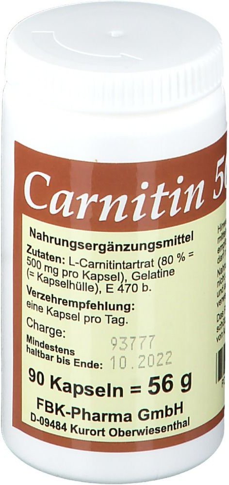 Carnitin 500 Kapseln 90 St