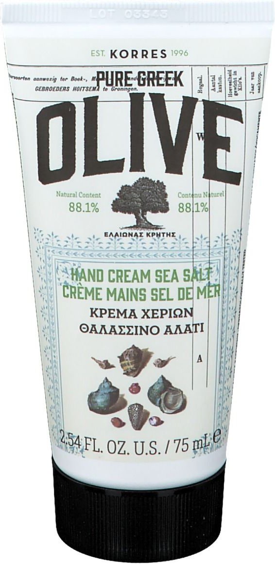 Thumbnail - Korres Pure Greek Olive KB Handcreme Zeezout 75 ml Tube