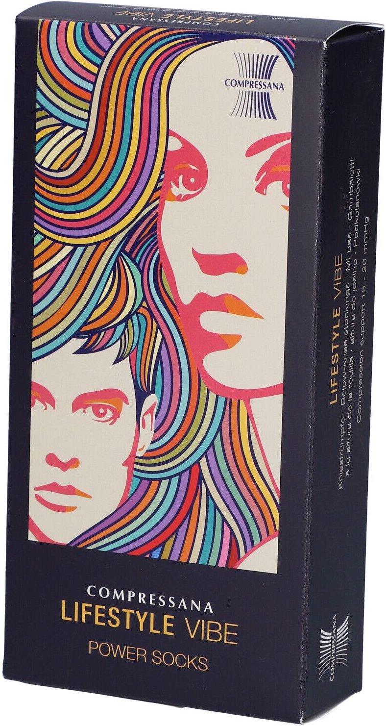 Compressana Lifestyle Vibe AD 2 super stripe m.Sp. St Strümpfe