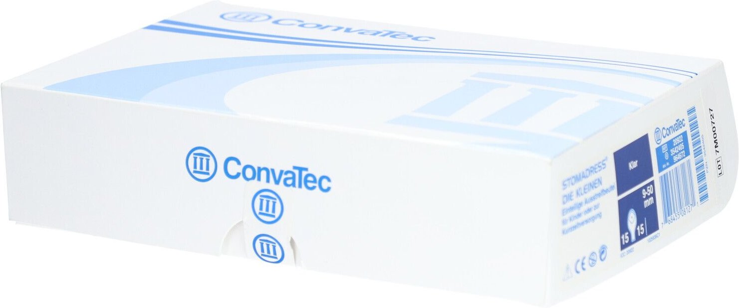 Stomadress DIE Kleinen Ileobtl.1t.9-50mm trans. 15 St Beutel