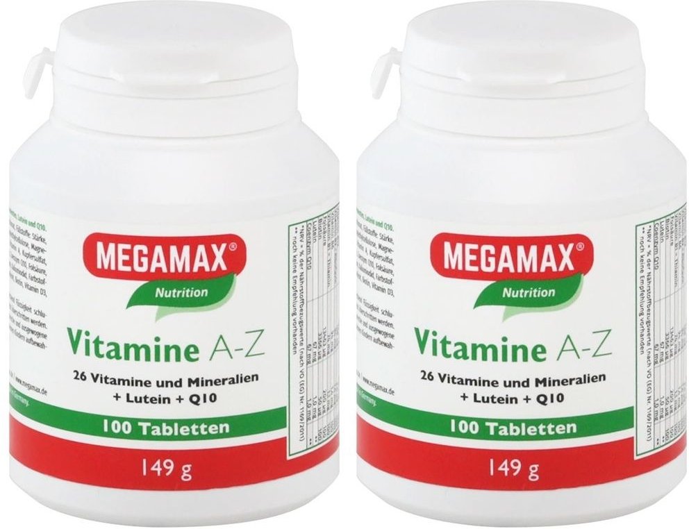 MEGAMAx VIT A-Z+Q10+Lutein x2 2x100 St Tabletten