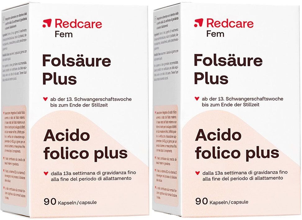 Redcare Folsäure Plus 2x90 St Kapseln