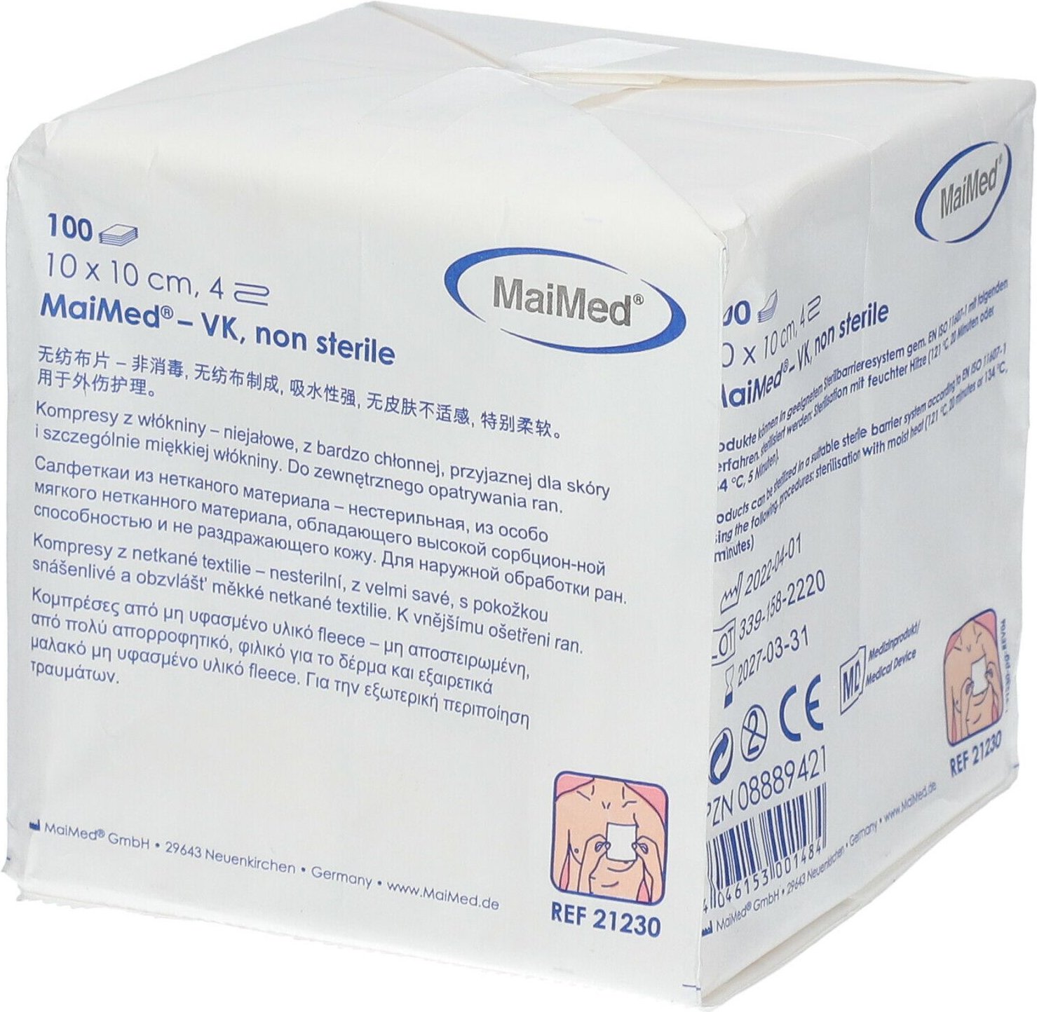 Vlieskompressen unsteril 10x10 cm 100 St Kompressen