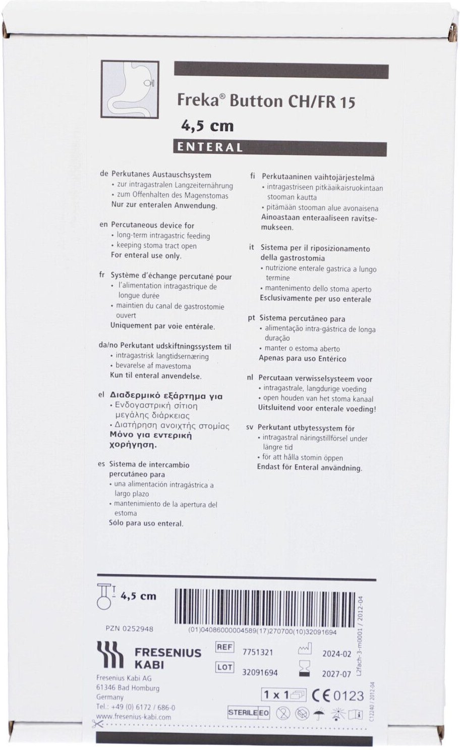 Freka Button Einzelset 4,5 cm 1 St