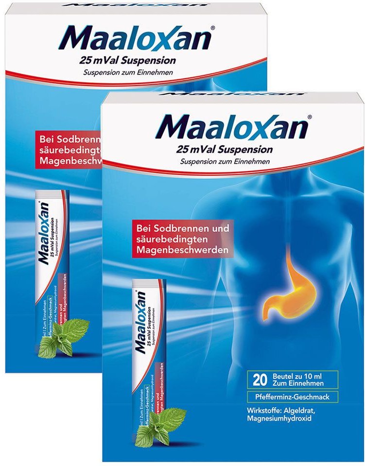 Maaloxan 25 mVal Suspension x2 2x20x10 ml