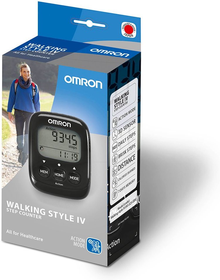 Omron Walking Style IV Schrittzähler schwarz 1 St Gerät