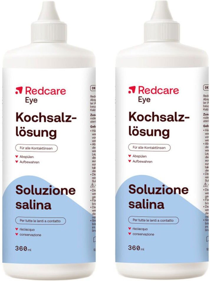 Redcare Eye Kochsalzlösung Doppelpack 2x360 ml Flüssigkeit