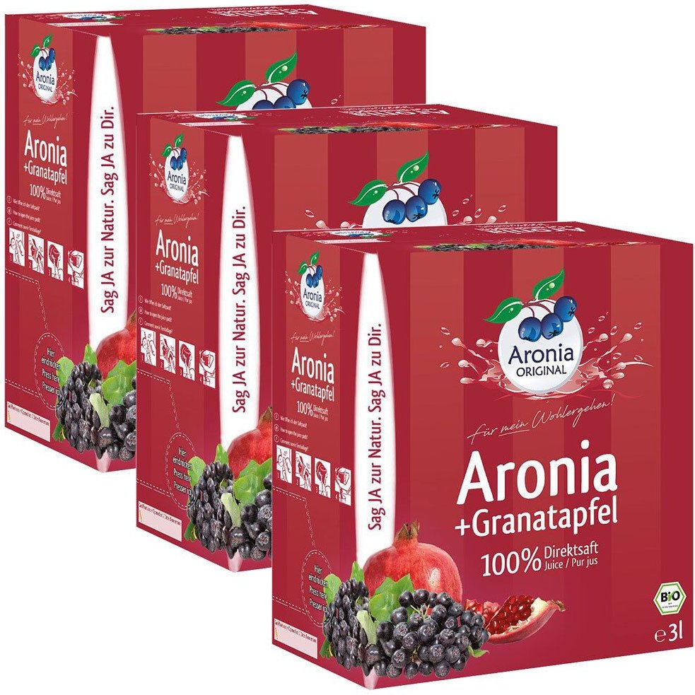 Thumbnail - Aronia Original Bio + Granatapfelsaft 3x3000 ml Saft
