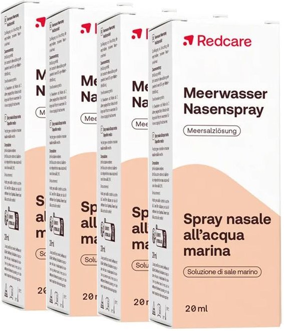 Meerwasser Nasenspray RedCare x4 4x20 ml Nasendosierspray