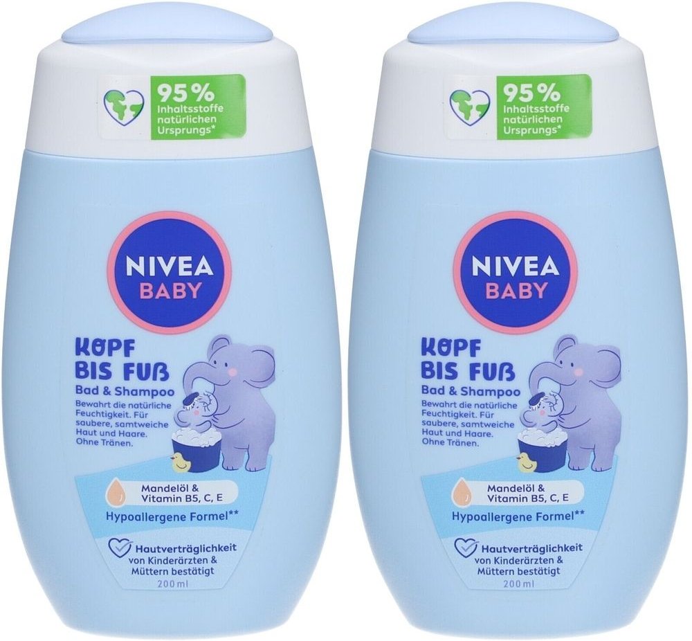 Nivea Baby Kopf bis Fuß Bad & Shampoo 2x 2x200 ml