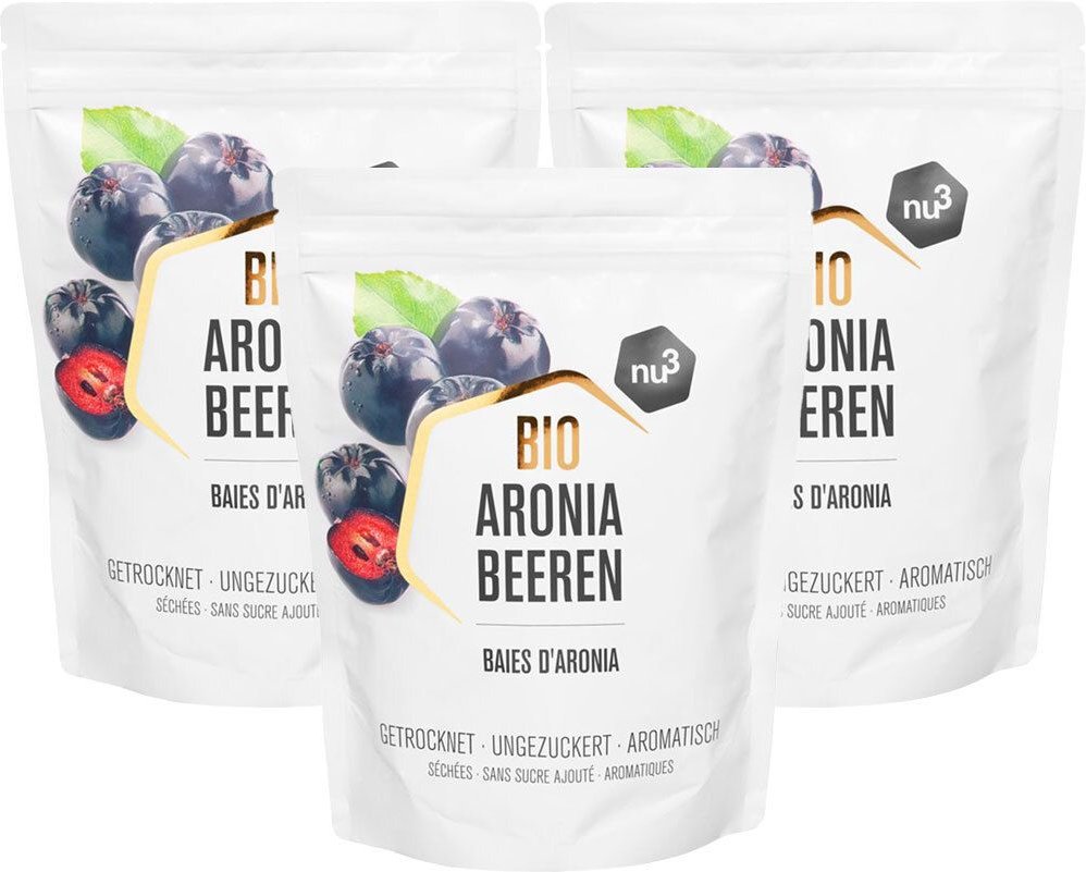 nu3 Bio Aroniabeeren 3x500 g Früchte