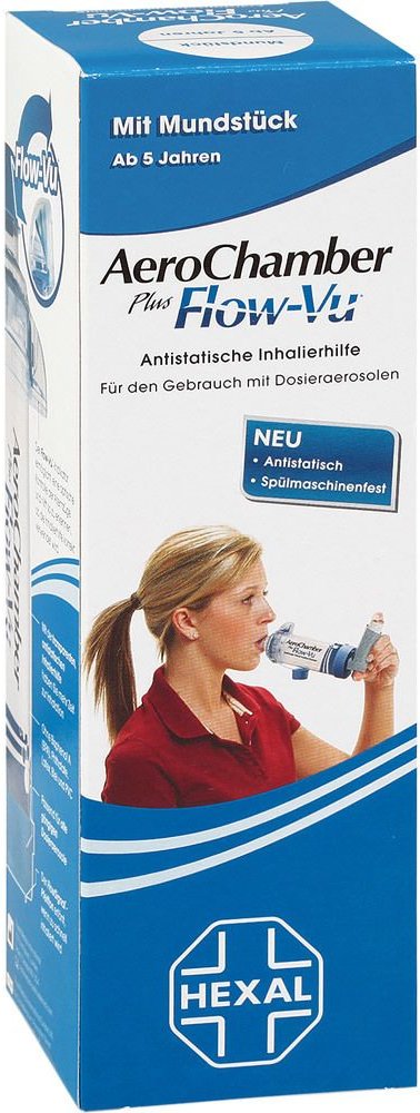 Aerochamber m.Mundstück Erw.u.Kdr.ab 5 Jahre blau 1 St Set