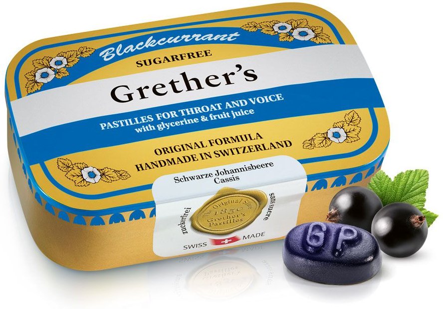 Grethers Blackcurrant Silber zf.Past.Dose 110 g Pastillen