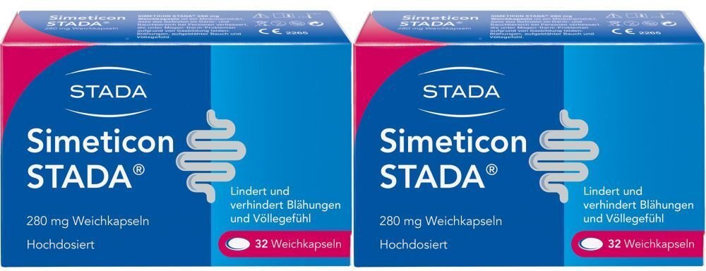Simeticon Stada 280 mg Weichkapseln Doppelpack 2x32 St