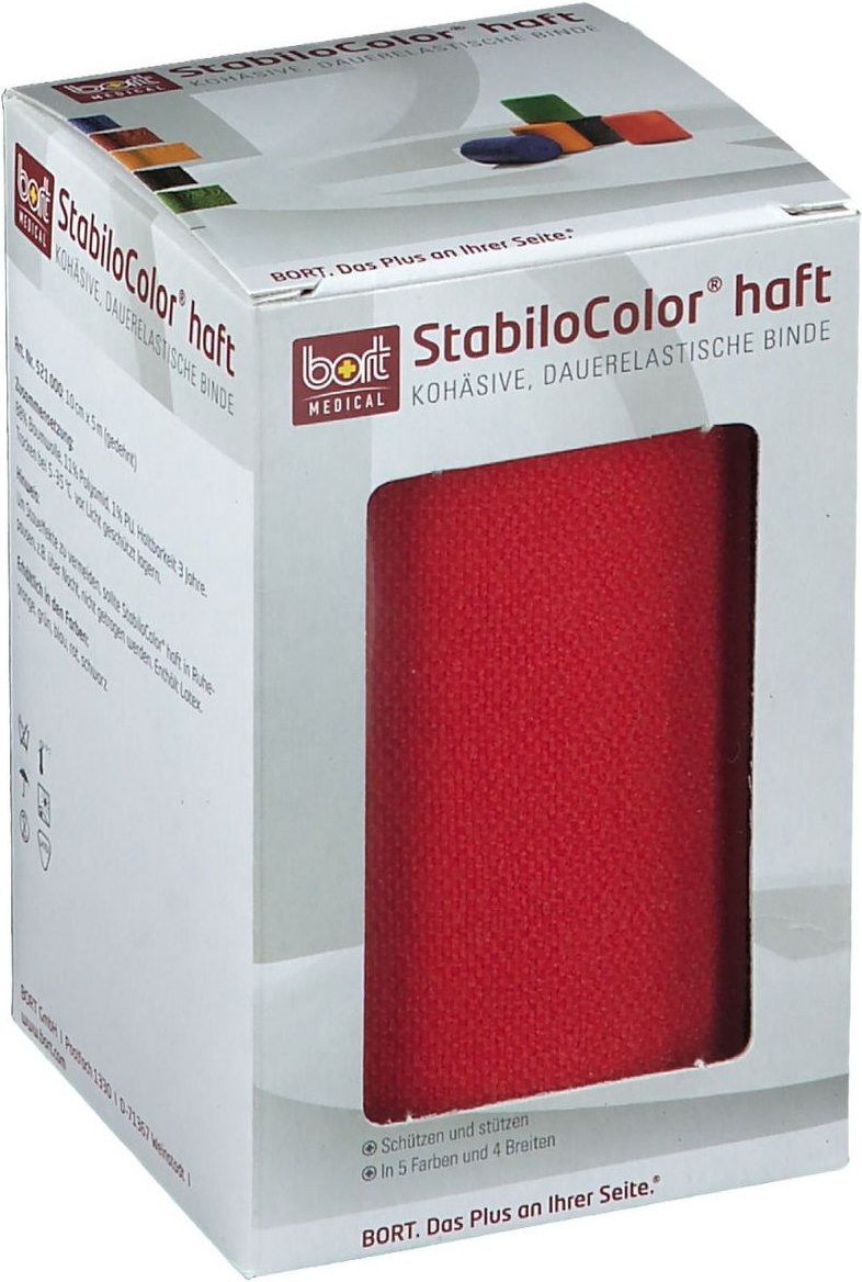 Bort StabiloColor haft Binde 10 cm rot 1 St Binden
