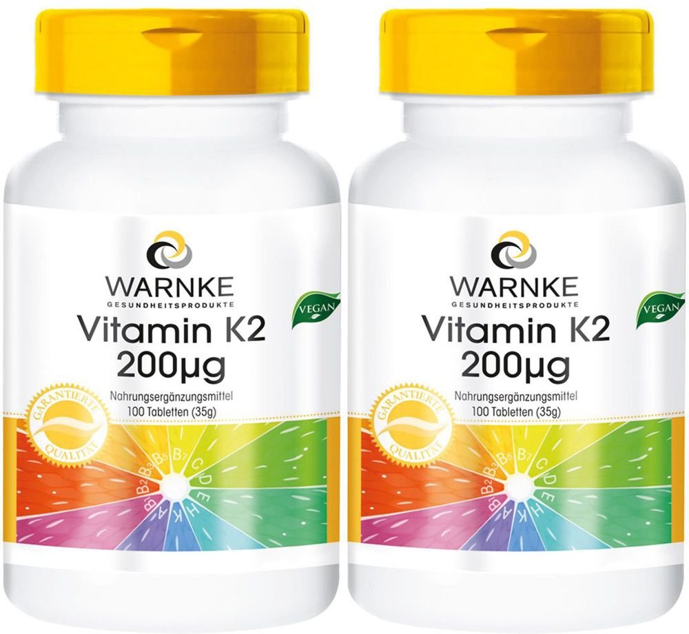 Warnke Vitamin K2 200 µg Doppelpack 2x100 St Compretten