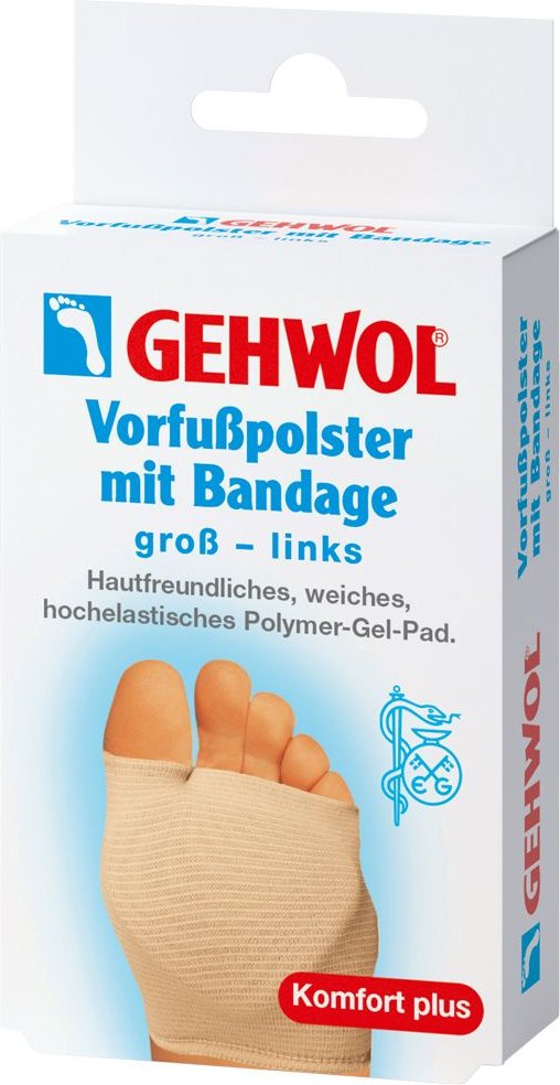 Gehwol Vorfußpolster mit Bandage links groß 1 St Einlagen