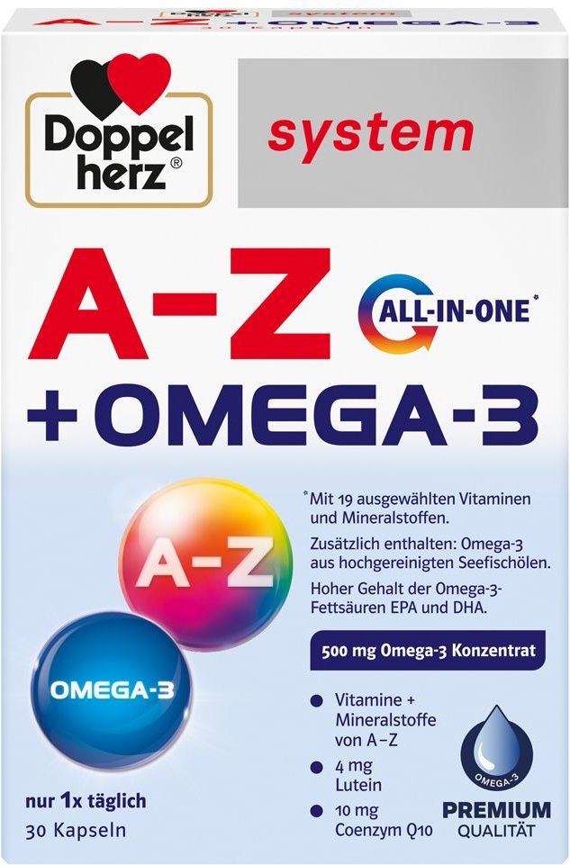 Doppelherz A-Z+Omega-3 all-in-one system Kapseln 30 St