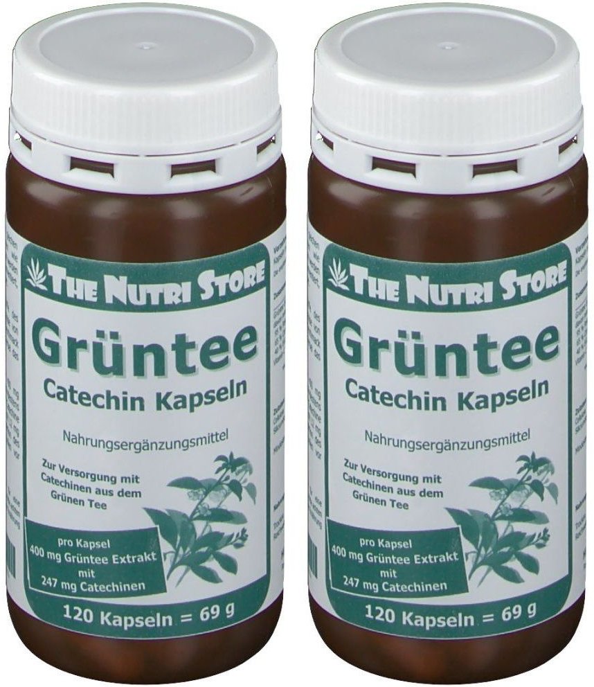 Grüntee 400 mg Catechin Kapseln 2x 2x120 St