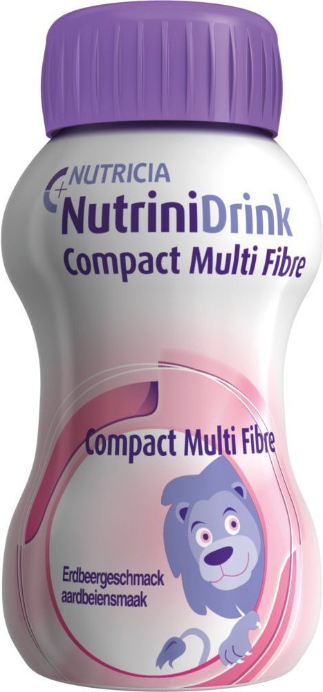 Nutrinidrink Compact MultiFibre Erdbeere 4x125 ml Flüssigkeit