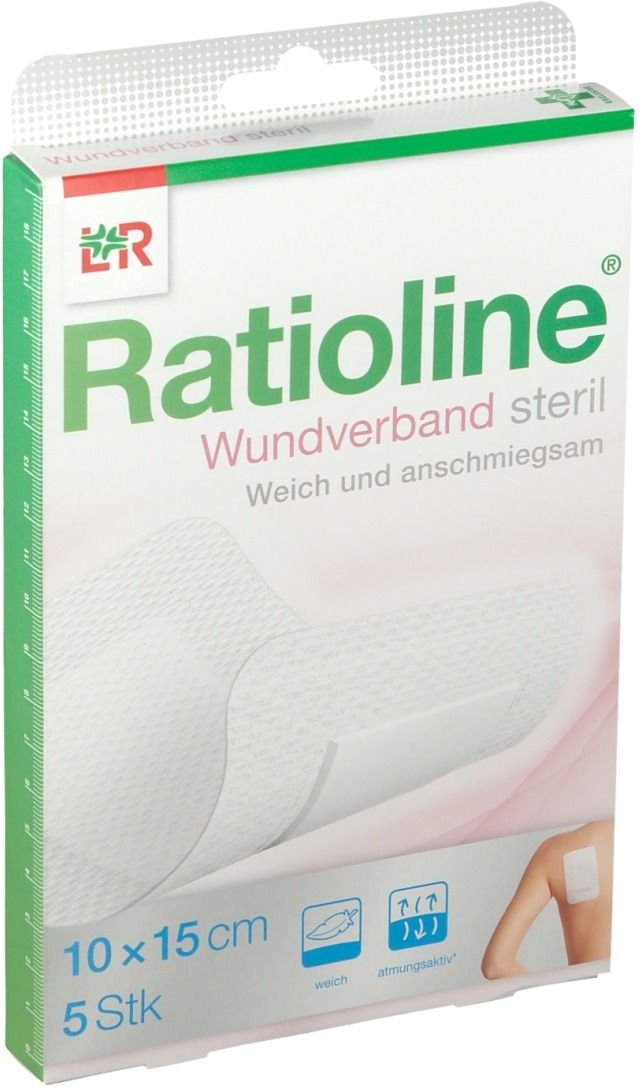 Ratioline Wundverband 15x10 cm steril 5 St Verband