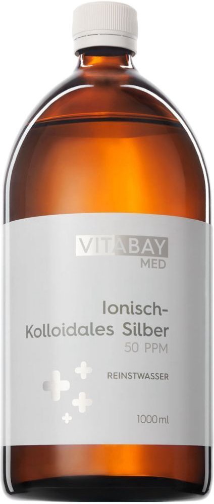 Kolloidales Silber 50 ppm Reinheitsstufe 99,99% 1000 ml Flüssigkeit