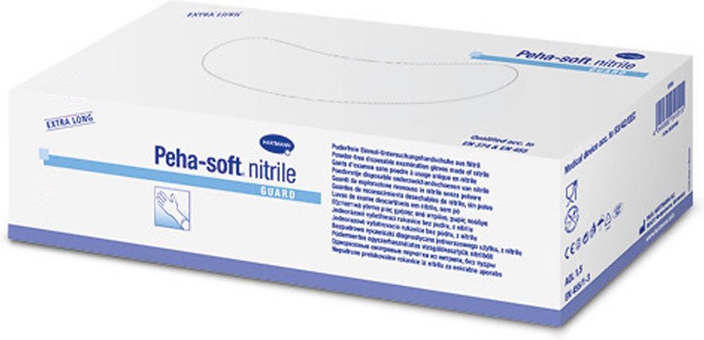 Peha-Soft nitrile guard Unt.Hands.unsteril pf S 100 St Handschuhe