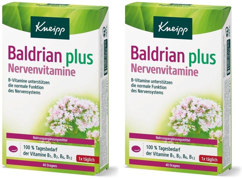 Kneipp Baldrian plus Nervenvitamine Dragees 2x 2x40 St