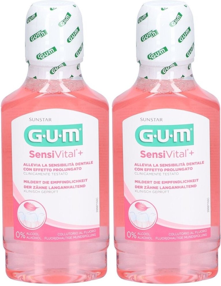GUM Sensivital+ Mundspuel x2 2x300 ml Mundwasser