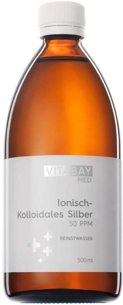Kolloidales Silber 50 ppm Reinheitsstufe 99,99% 500 ml Flüssigkeit