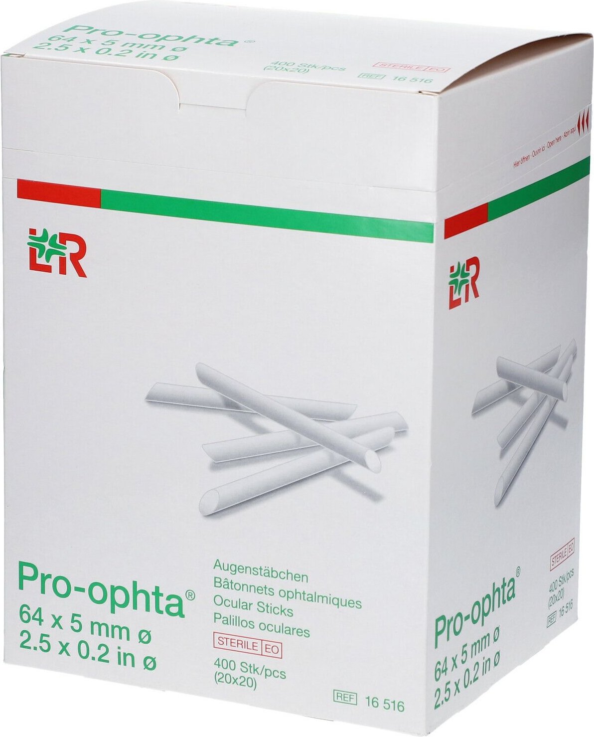 Pro-Ophta Augenstäbchen steril 400 St Verband