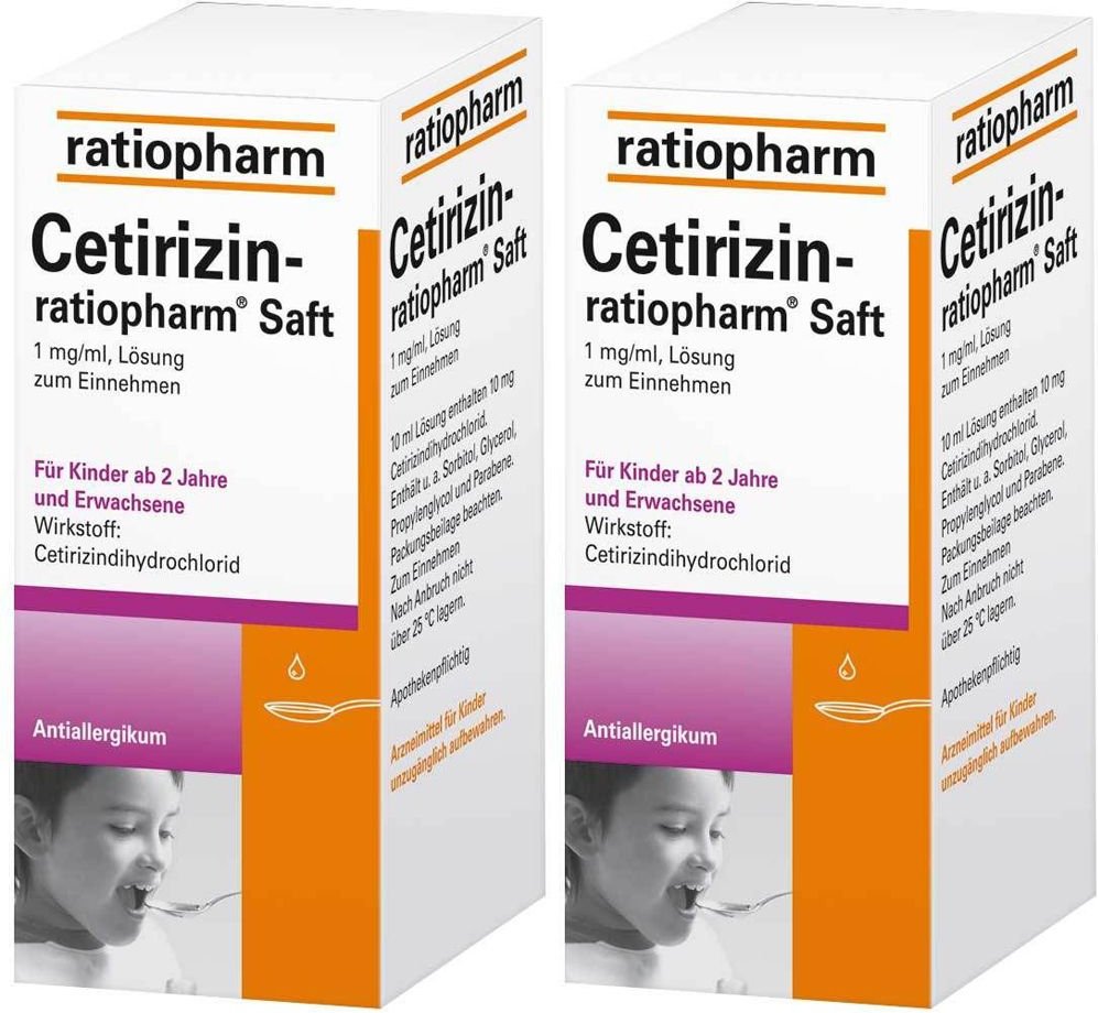 Cetirizin Ratio Saft Doppelpack 2x150 ml